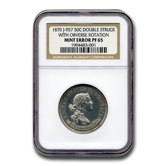 1870 Half Dollar Pattern PF-65 NGC (J-957, Double Struck w/Rtn) 1870 Half Dollar Pattern PF-65 NGC (J-957, Double Struck w/Rtn)